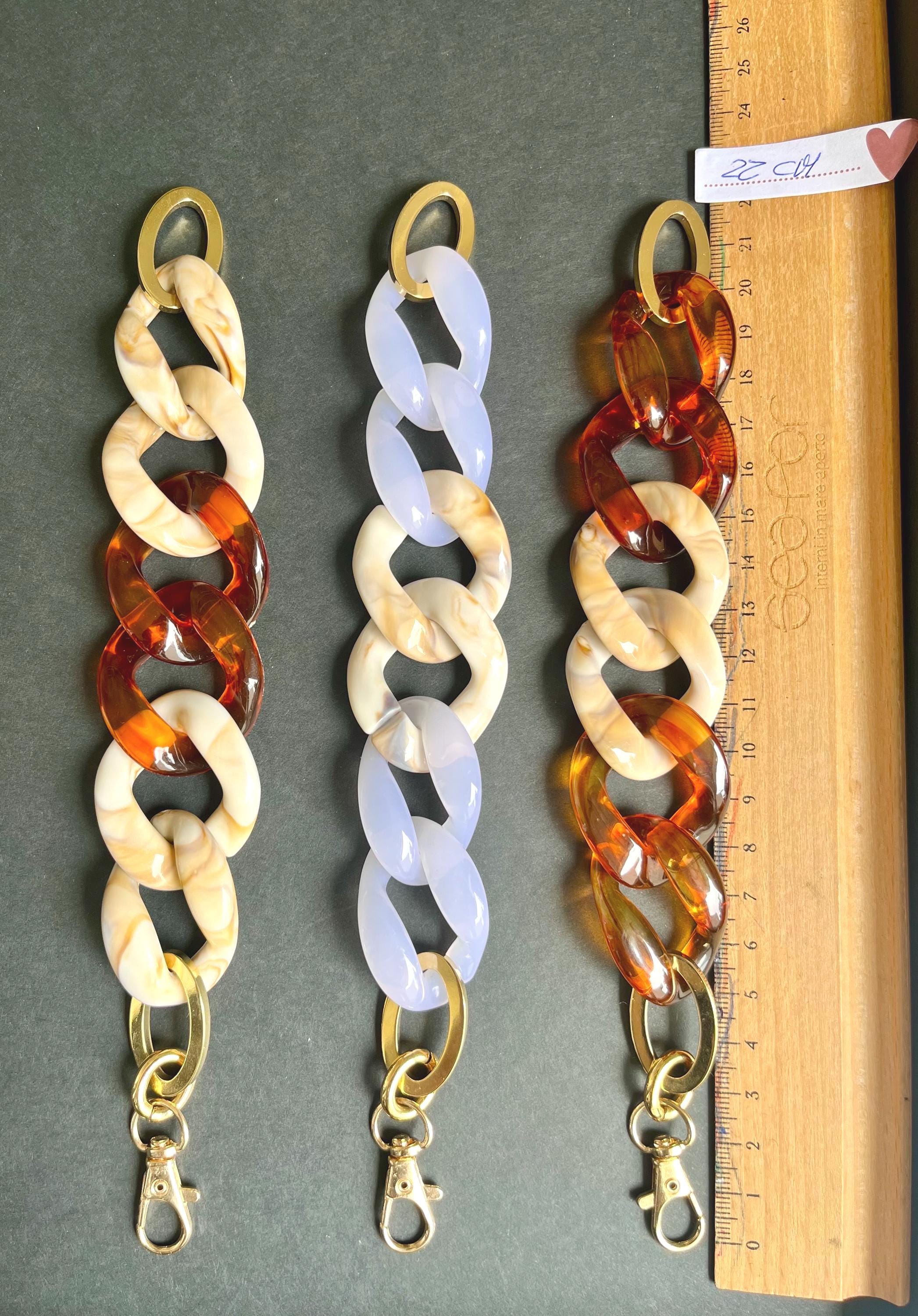 BRACCIALE MAGLIE ACRILICHE-Bracciale Donna Maglie Degradee-Bracciale Maglia Larga-Bracciale Personalizzabile-Regalo Per Lei