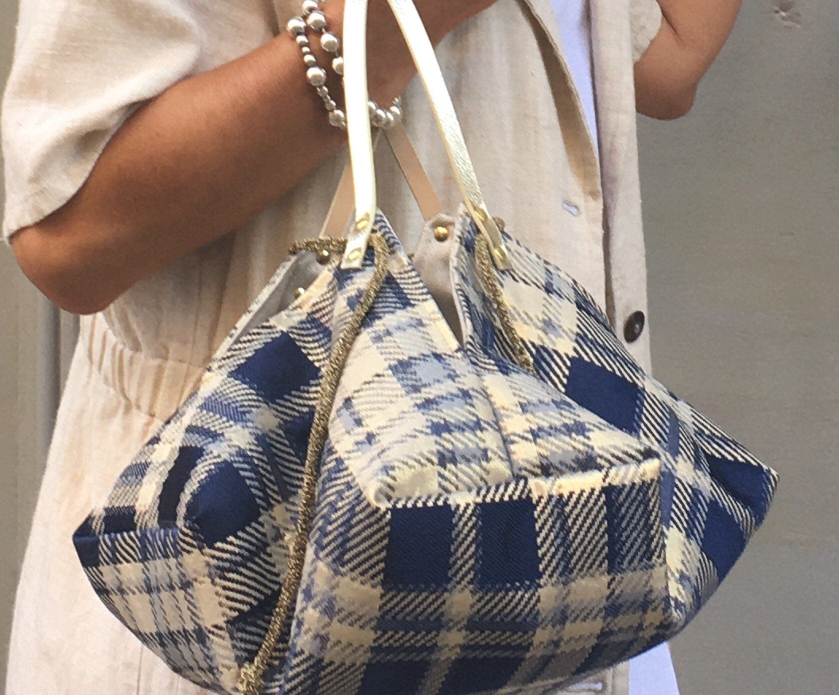 BORSA ORIGAMI REVERSIBILE- Borsa Donna a Mano -Borsa Lusso Donna-Borsa Double Face-Borsa Elegante Donna-Borsa Artigianale