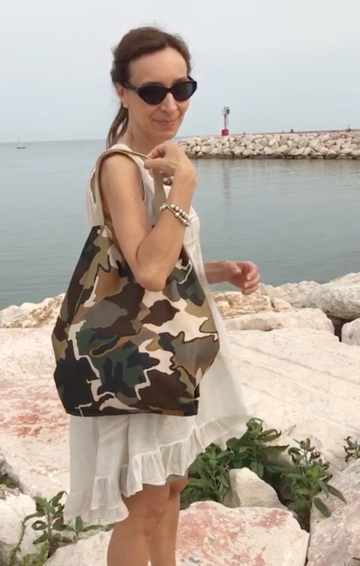 MAXI SHOPPER MIMETICA-Borsa Donna Mano/Spalla-Borsa Laptop Lavoro-Borsa Donna Viaggio/Vacanza-Borsa Design-Borsa Fatta a Mano
