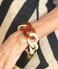 BRACCIALE MAGLIE ACRILICHE-Bracciale Donna Maglie Degradee-Bracciale Maglia Larga-Bracciale Personalizzabile-Regalo Per Lei