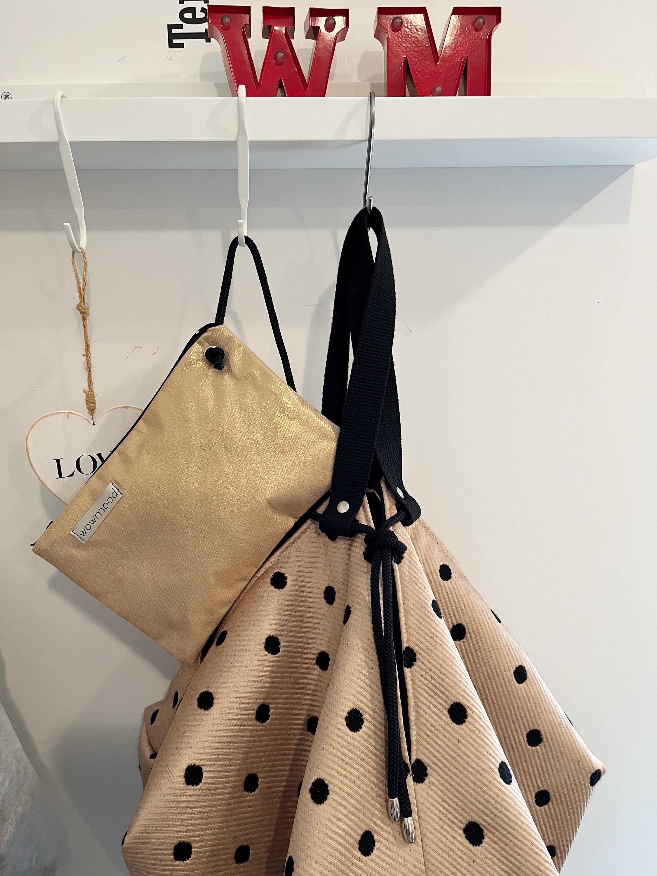 GRANDE BORSA SPALLA Reversibile-Borsa Donna con Pochette-Borsa di Lusso-Regalo per lei-Borsa Boho-Borsa Viaggio-Borsa Zaino Donna