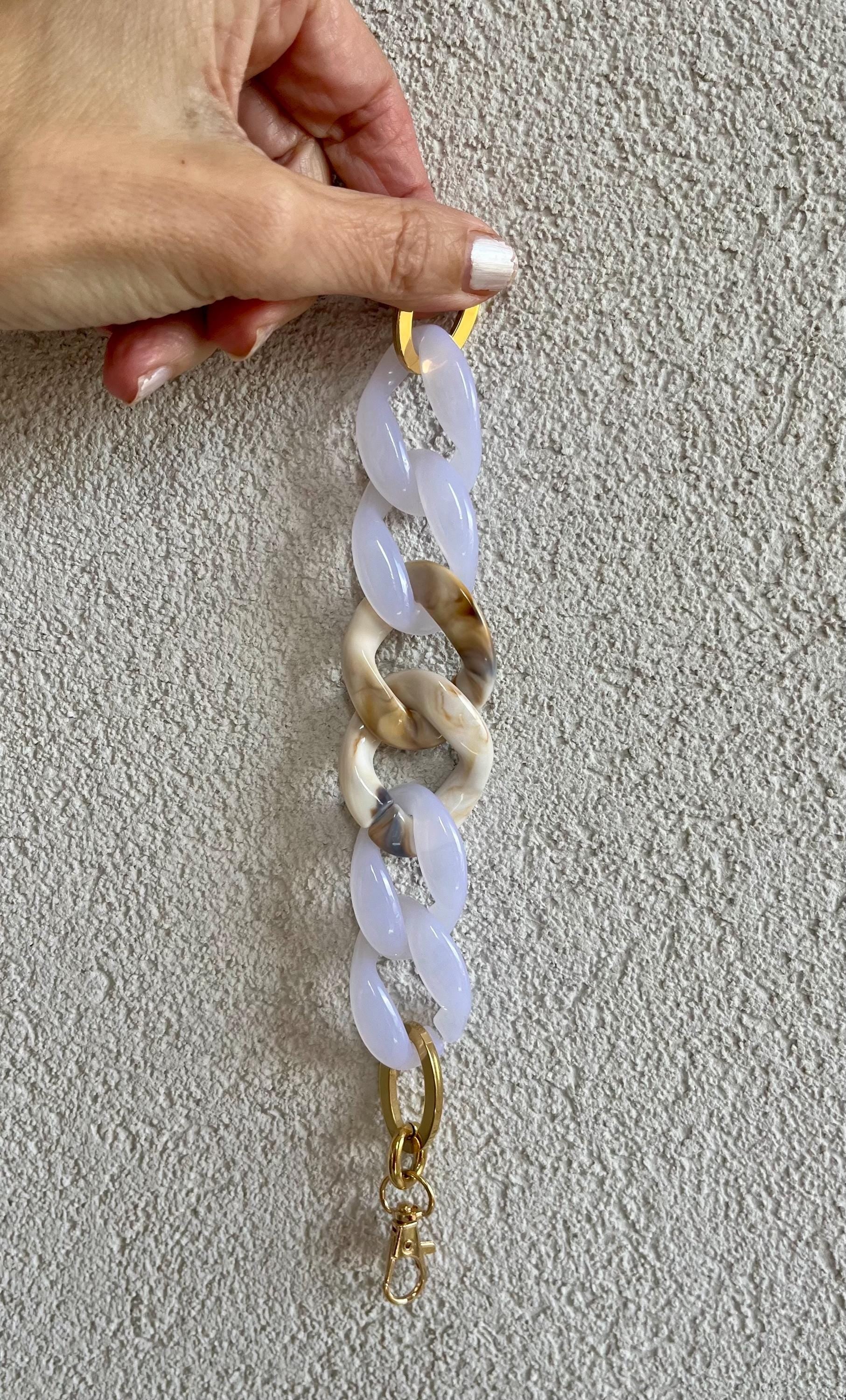 BRACCIALE MAGLIE ACRILICHE-Bracciale Donna Maglie Degradee-Bracciale Maglia Larga-Bracciale Personalizzabile-Regalo Per Lei