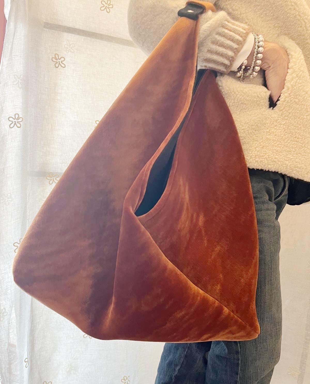 BORSA TOTE GRANDE Donna-Borsa di Lusso fatta a mano-Borsa Tringolare Maxi-Regalo per lei-Borsa Lavoro/Viaggio-Borsa donna Spalla/mano
