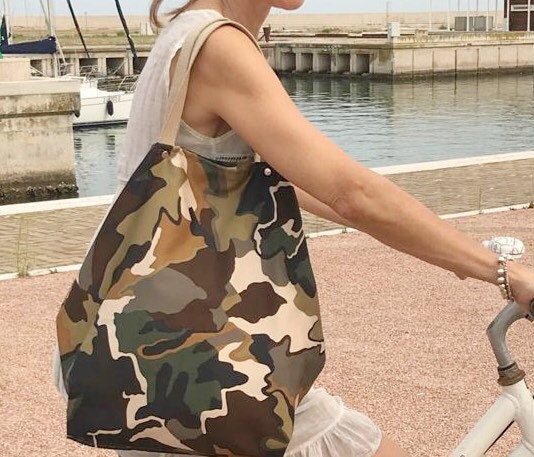 MAXI SHOPPER MIMETICA-Borsa Donna Mano/Spalla-Borsa Laptop Lavoro-Borsa Donna Viaggio/Vacanza-Borsa Design-Borsa Fatta a Mano