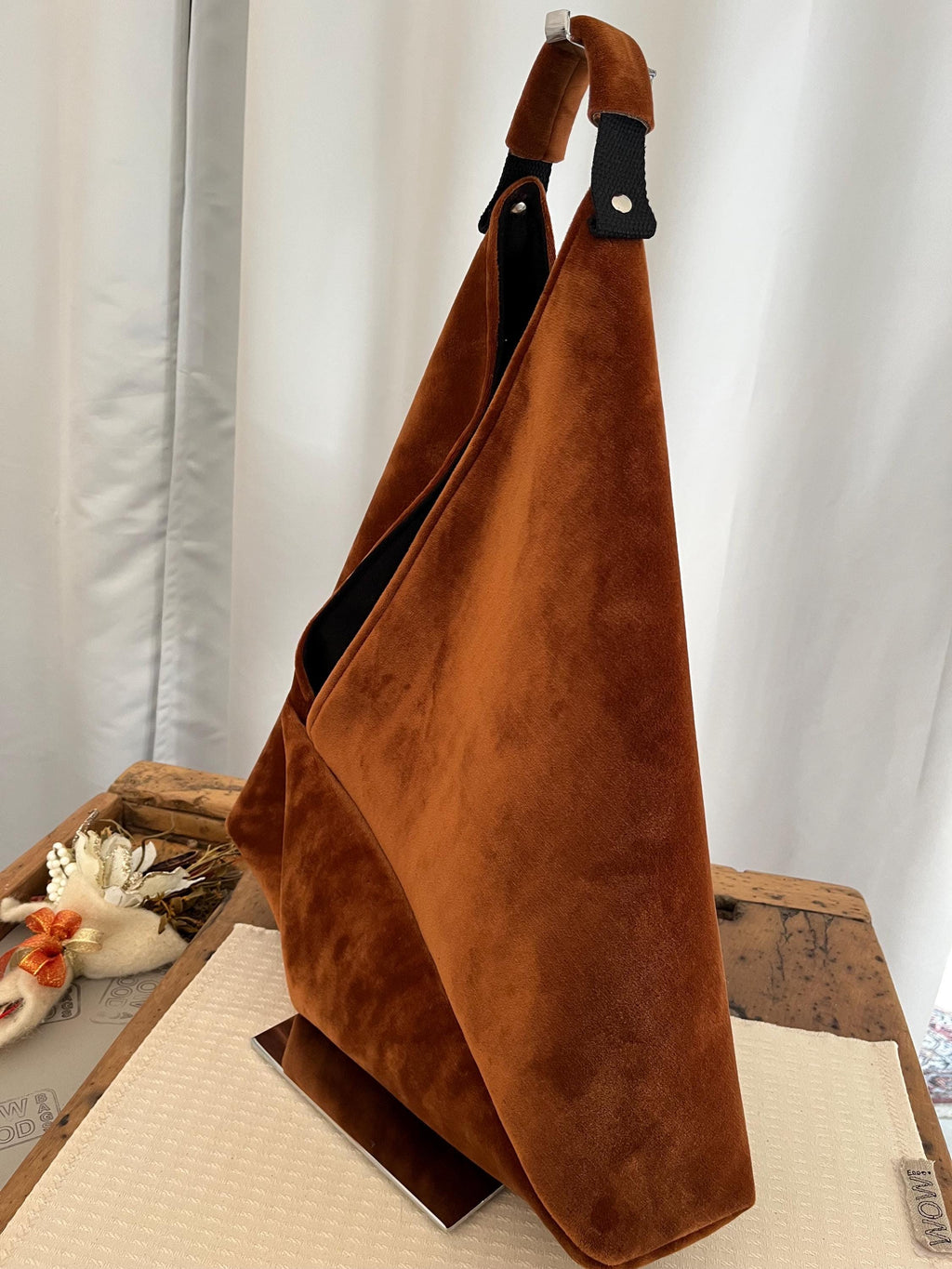 BORSA TOTE GRANDE Donna-Borsa di Lusso fatta a mano-Borsa Tringolare Maxi-Regalo per lei-Borsa Lavoro/Viaggio-Borsa donna Spalla/mano