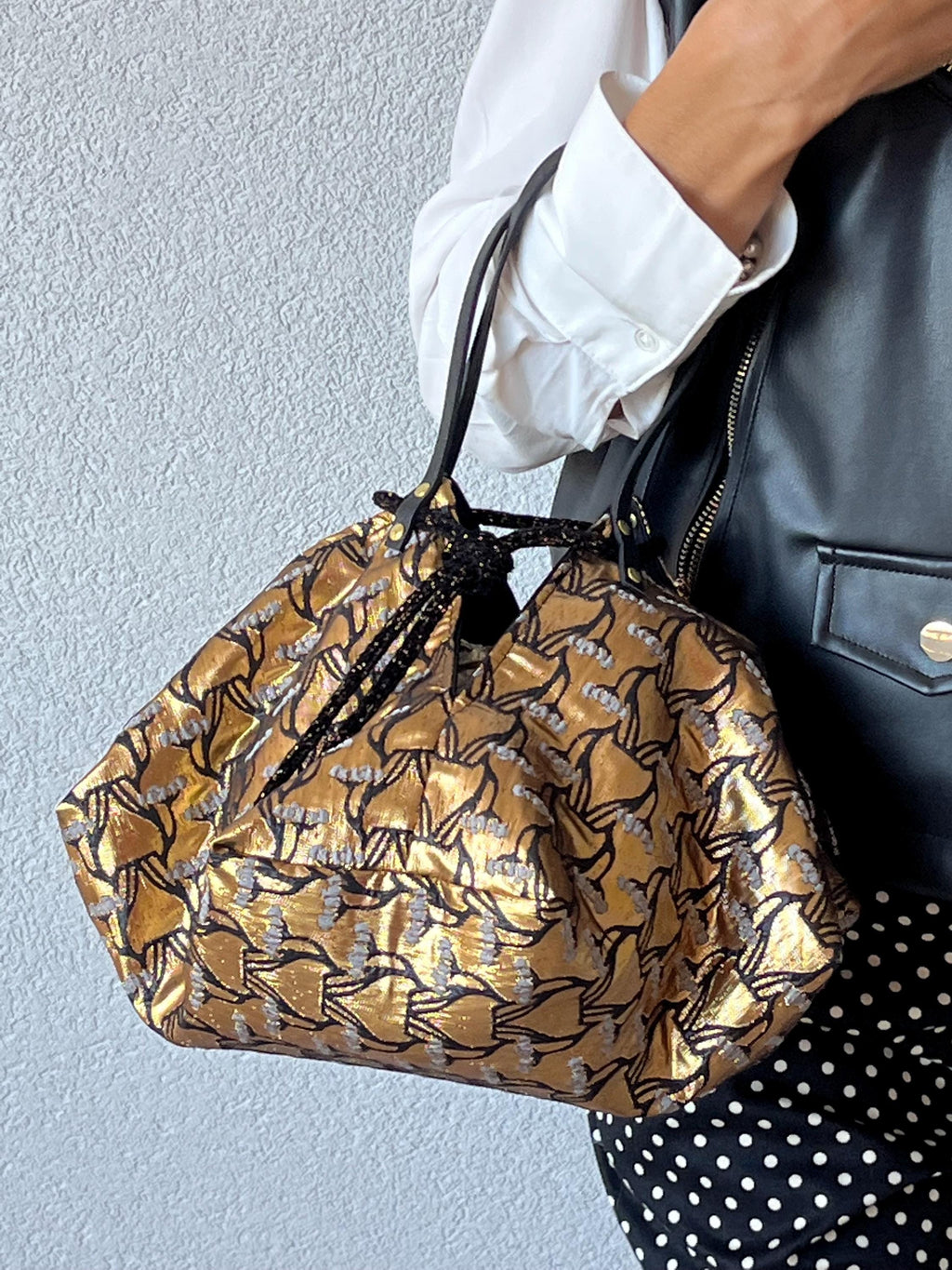 BORSA ORIGAMI REVERSIBILE-Piccola Borsa a Mano-Borsa Lusso Donna-Borsa Double Face-Borsa Elegante Donna-Borsa Artigianale