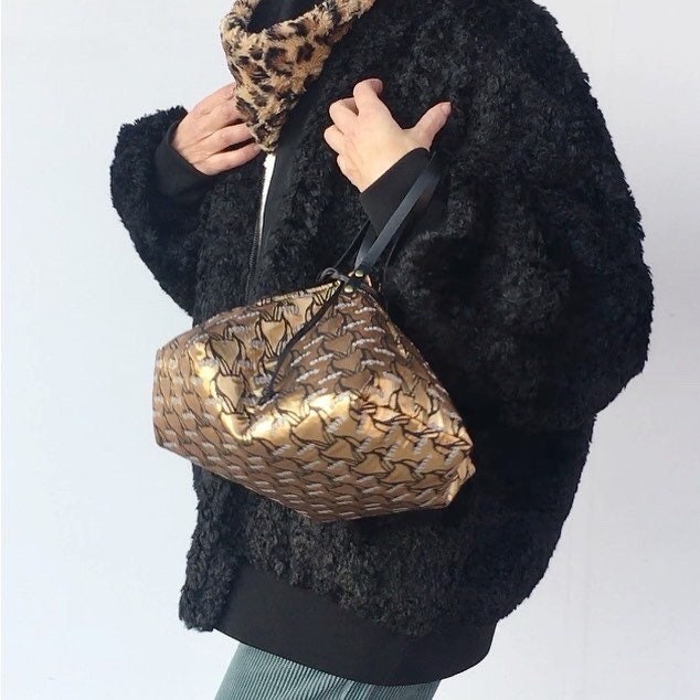 BORSA ORIGAMI REVERSIBILE-Piccola Borsa a Mano-Borsa Lusso Donna-Borsa Double Face-Borsa Elegante Donna-Borsa artigianale