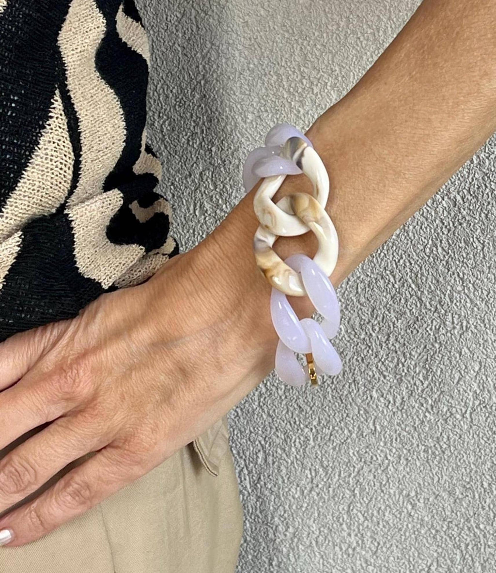 BRACCIALE MAGLIE ACRILICHE-Bracciale Donna Maglie Degradee-Bracciale Maglia Larga-Bracciale Personalizzabile-Regalo Per Lei