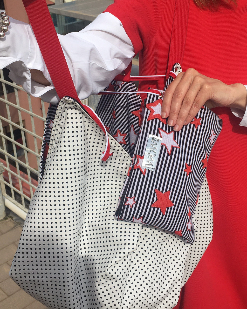GRANDE BORSA REVERSIBILE  a spalla-Borsa Viaggio+Pochette-Borsa Lavoro/Tempo Libero-Borsa Canvas Mare-Borsa Tracolla- Zaino Donna
