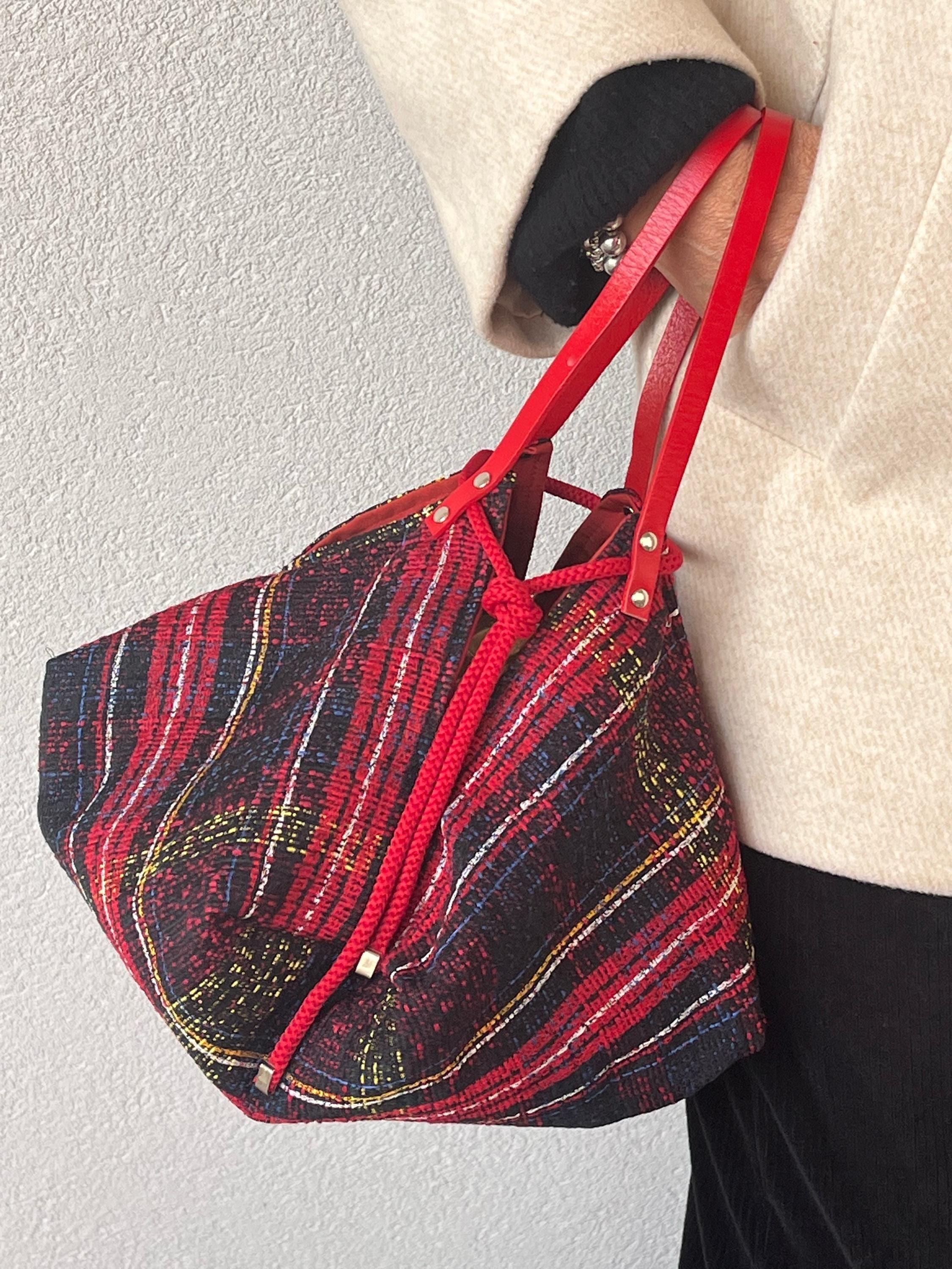 BORSA ORIGAMI REVERSIBILE-Piccola Borsa a Mano-Borsa Lusso Donna-Borsa Double Face-Borsa Elegante Donna-Borsa Artigianale