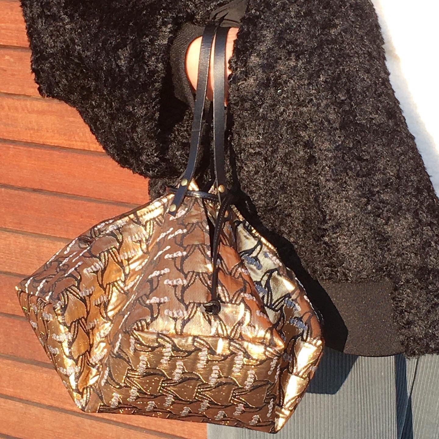 BORSA ORIGAMI REVERSIBILE-Piccola Borsa a Mano-Borsa Lusso Donna-Borsa Double Face-Borsa Elegante Donna-Borsa artigianale