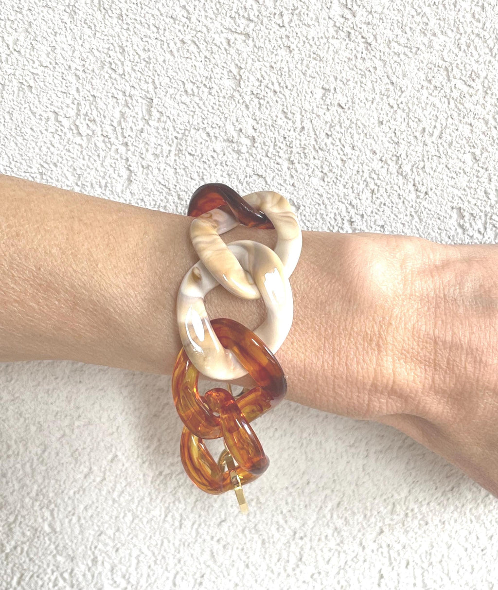 BRACCIALE MAGLIE ACRILICHE-Bracciale Donna Maglie Degradee-Bracciale Maglia Larga-Bracciale Personalizzabile-Regalo Per Lei