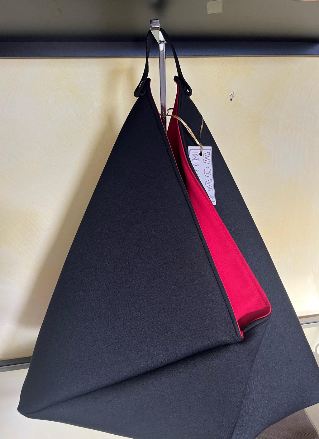 BORSA TOTE GRANDE Donna-Borsa di Lusso fatta a mano-Borsa Origami Triangolare-Borsa Neoprene-Borsa Lavoro/Viaggio-Borsa Donna Mano/Spalla