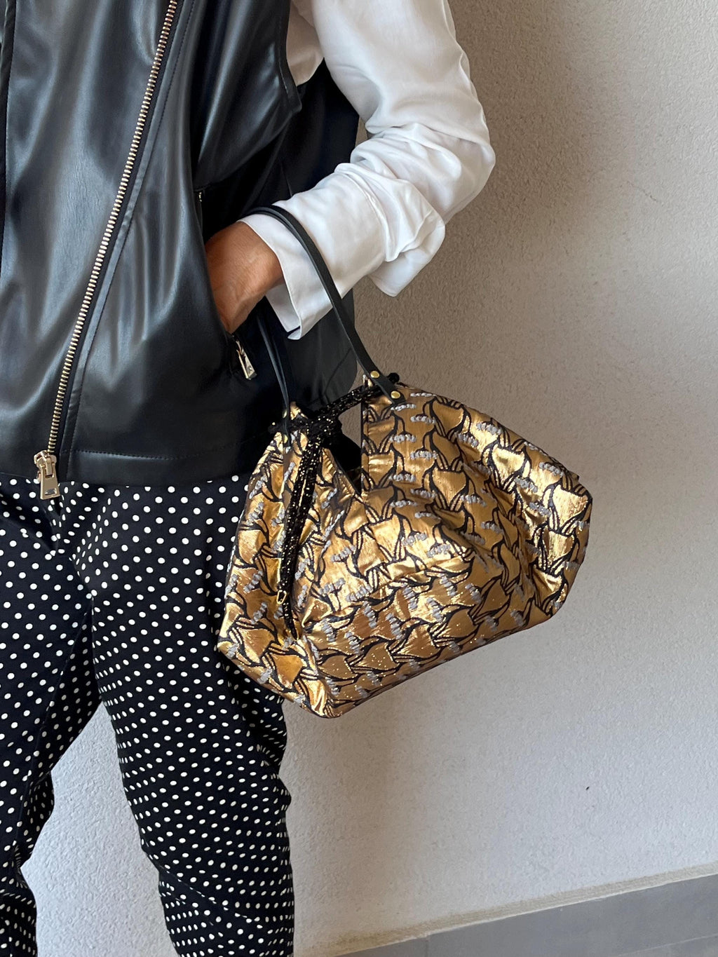BORSA ORIGAMI REVERSIBILE-Piccola Borsa a Mano-Borsa Lusso Donna-Borsa Double Face-Borsa Elegante Donna-Borsa artigianale