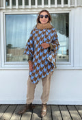 PONCHO MANTELLA DONNA -Poncho Tweed Lana Boucle-Poncho Donna- Poncho Pullover Collo Teddy, Poncho Mantella Lana, Poncho fatto a mano
