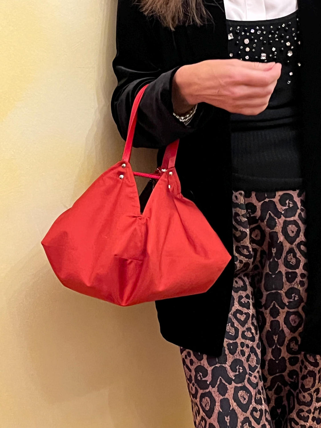 BORSA ORIGAMI REVERSIBILE-Piccola Borsa a Mano-Borsa Lusso Donna-Borsa Double Face-Borsa Elegante Donna-Borsa Artigianale