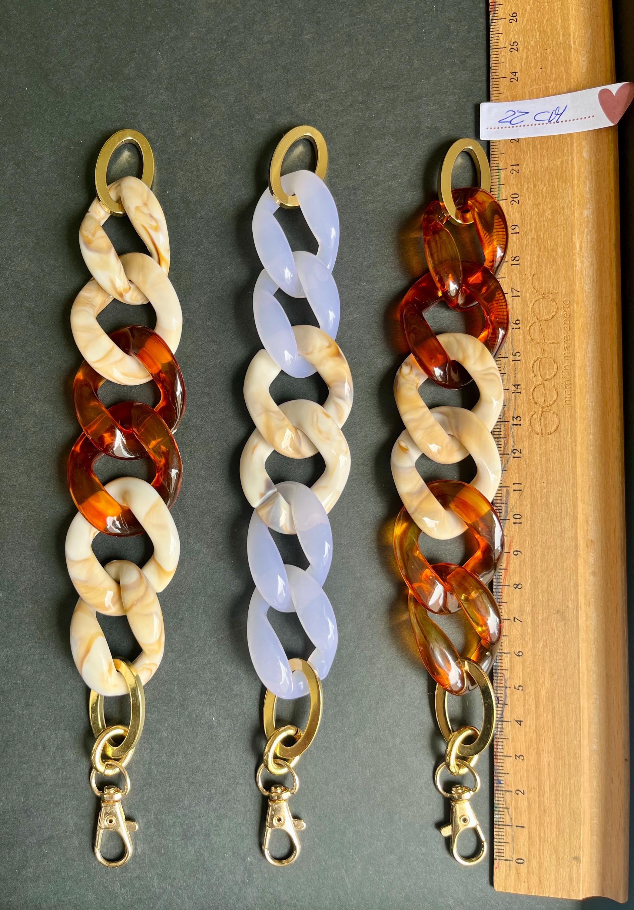 BRACCIALE MAGLIE ACRILICHE-Bracciale Donna Maglie Degradee-Bracciale Maglia Larga-Bracciale Personalizzabile-Regalo Per Lei