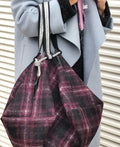 GRANDE BORSA SPALLA Reversibile-Borsa Donna con Pochette-Borsa di Lusso-Regalo per lei, Borsa Boho Tessuto-Borsa Viaggio-Borsa Zaino Donna