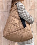BORSA TOTE GRANDE Donna-Borsa di Lusso fatta a mano-Borsa Trapuntata Impermeabile-Regalo per lei-Borsa Lavoro/Viaggio-Borsa a tracolla donna