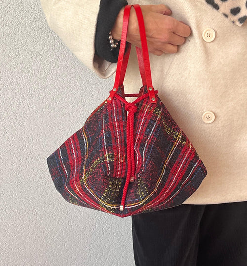 BORSA ORIGAMI REVERSIBILE-Piccola Borsa a Mano-Borsa Lusso Donna-Borsa Double Face-Borsa Elegante Donna-Borsa Artigianale