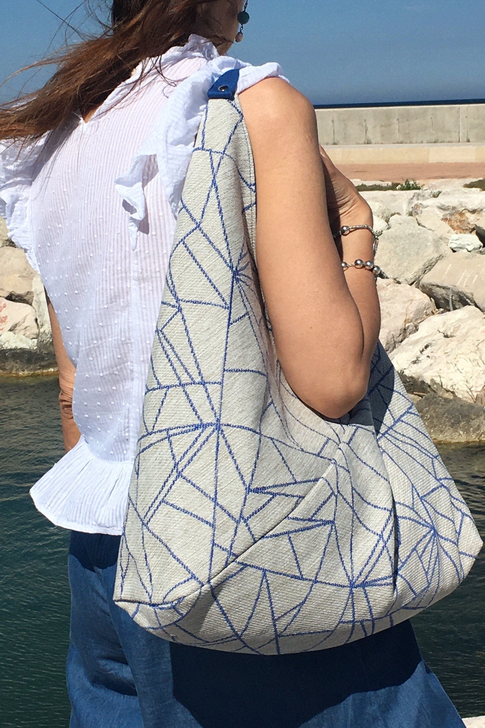 BORSA TOTE GRANDE Donna-Borsa di Lusso fatta a mano-Borsa Tote Tendenza-Regalo per lei-Borsa Lavoro/Viaggio-Borsa Donna Mano/Spalla