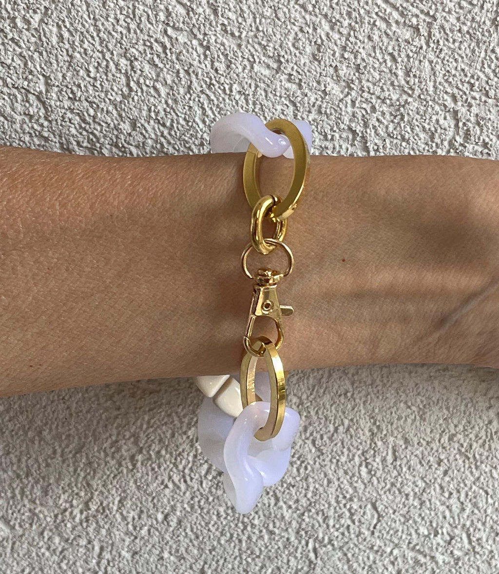 BRACCIALE MAGLIE ACRILICHE-Bracciale Donna Maglie Degradee-Bracciale Maglia Larga-Bracciale Personalizzabile-Regalo Per Lei