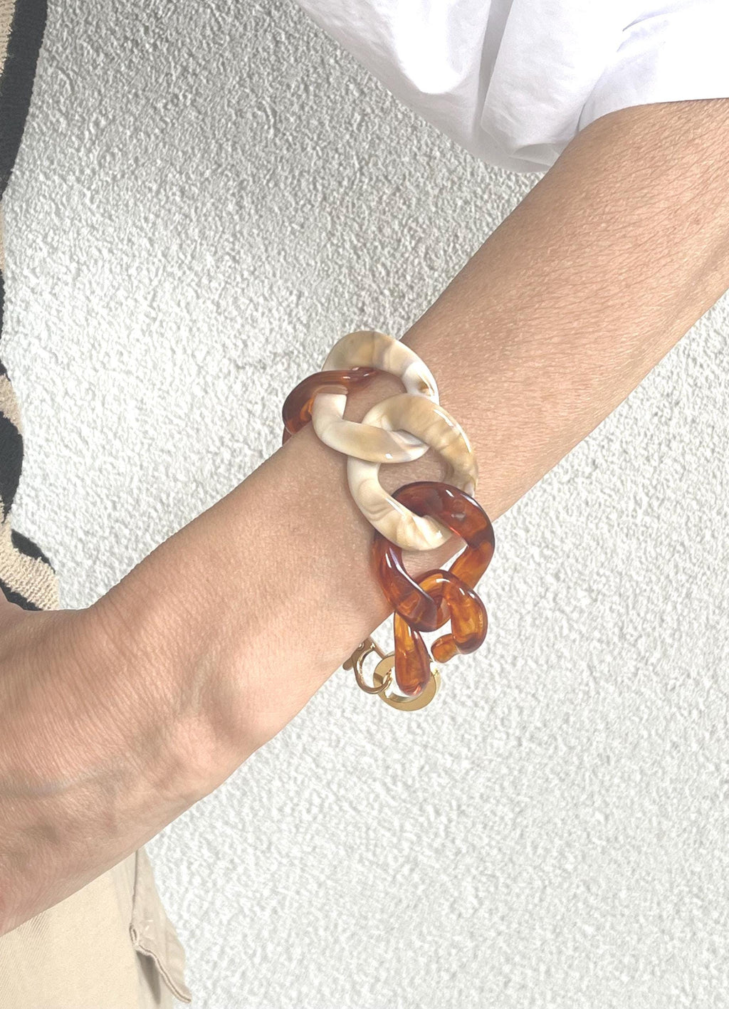 BRACCIALE MAGLIE ACRILICHE-Bracciale Donna Maglie Degradee-Bracciale Maglia Larga-Bracciale Personalizzabile-Regalo Per Lei