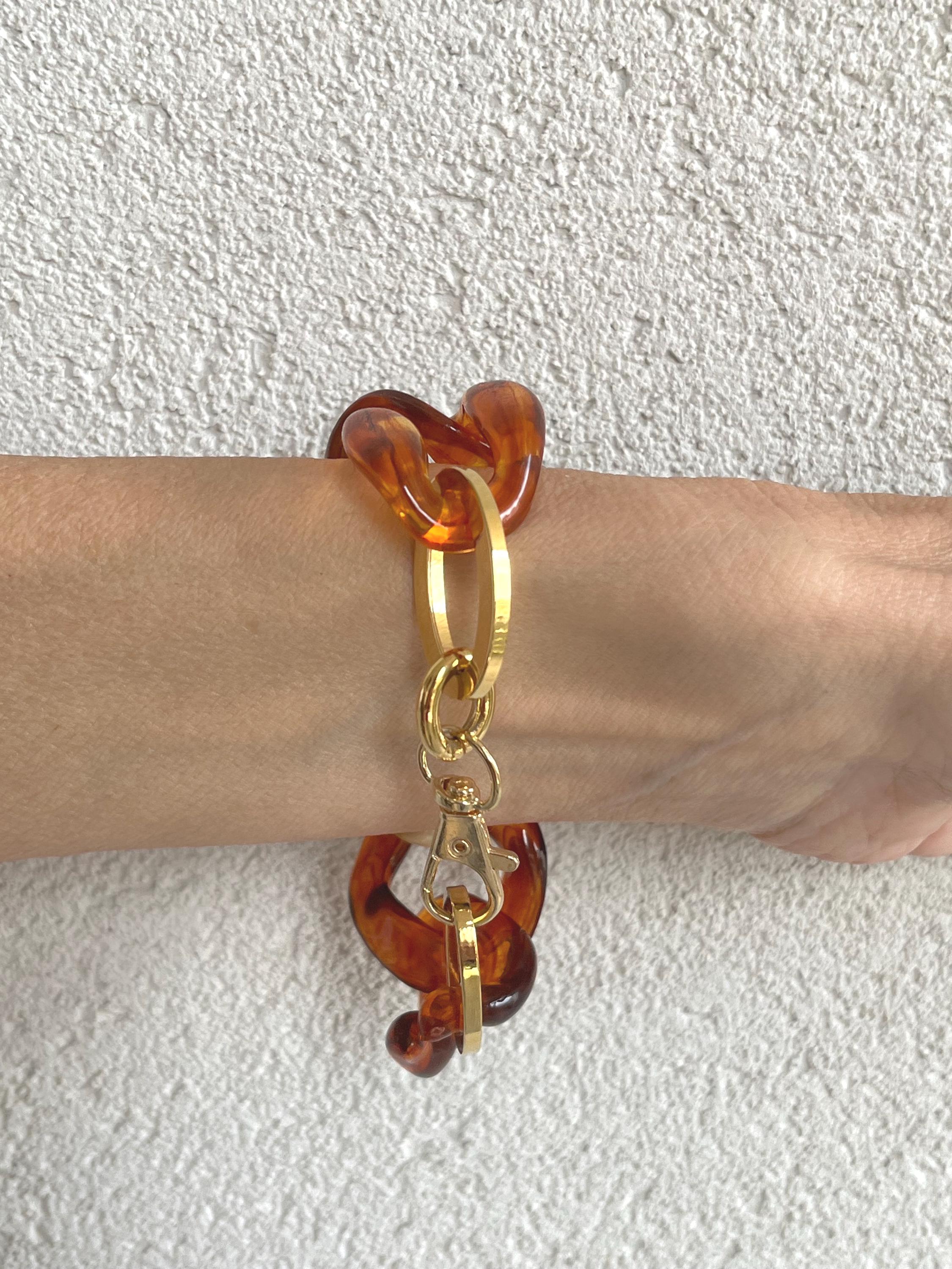 BRACCIALE MAGLIE ACRILICHE-Bracciale Donna Maglie Degradee-Bracciale Maglia Larga-Bracciale Personalizzabile-Regalo Per Lei