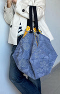 GRANDE BORSA SPALLA Reversibile-Borsa Donna con Pochette-Borsa Denim-Borsa di Lusso-Regalo Donna-Borsa Viaggio-Borsa Zaino Donna
