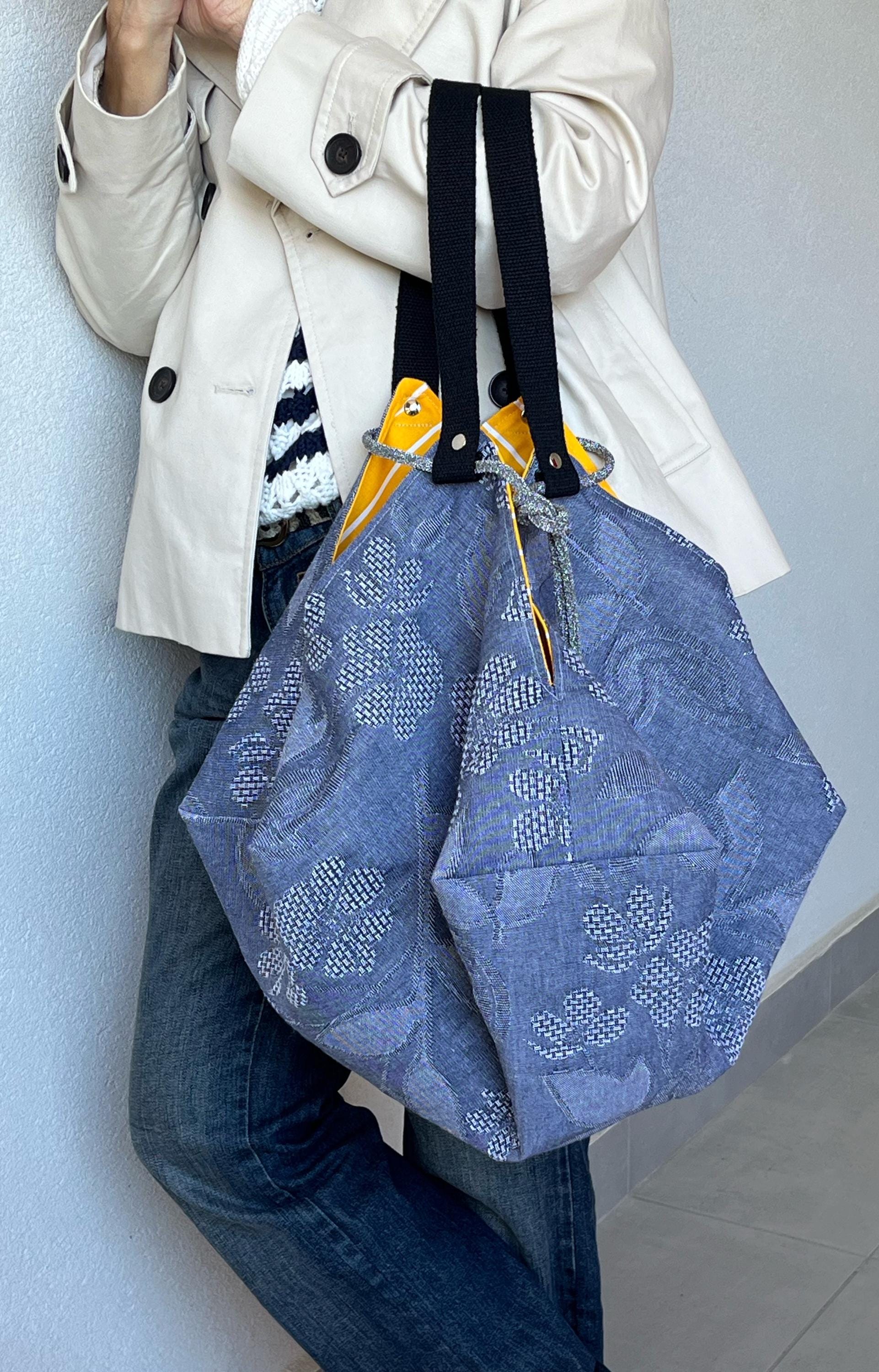 GRANDE BORSA SPALLA Reversibile-Borsa Donna con Pochette-Borsa Denim-Borsa di Lusso-Regalo Donna-Borsa Viaggio-Borsa Zaino Donna