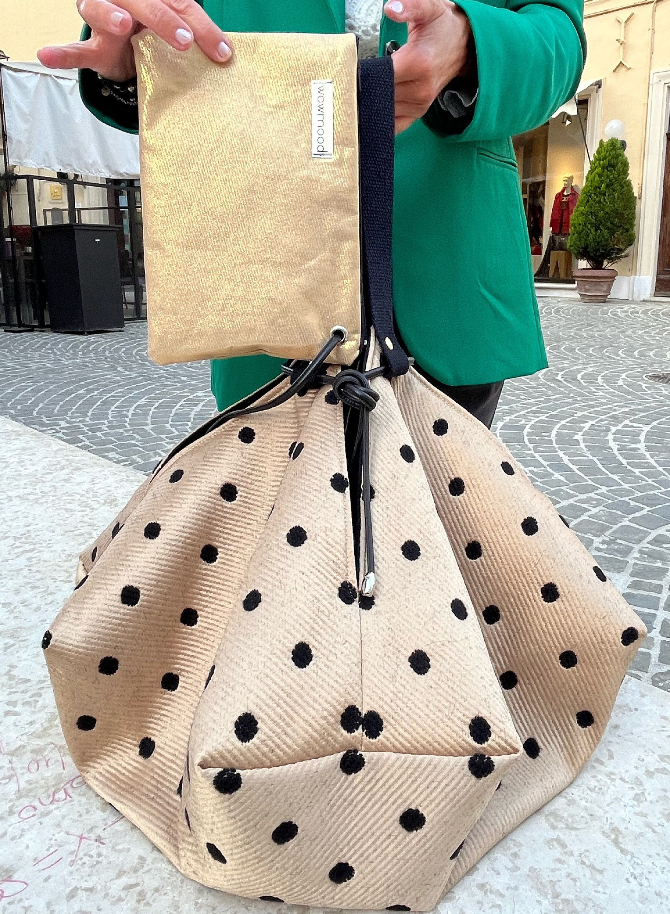 GRANDE BORSA SPALLA Reversibile-Borsa Donna con Pochette-Borsa di Lusso-Regalo per lei-Borsa Boho-Borsa Viaggio-Borsa Zaino Donna