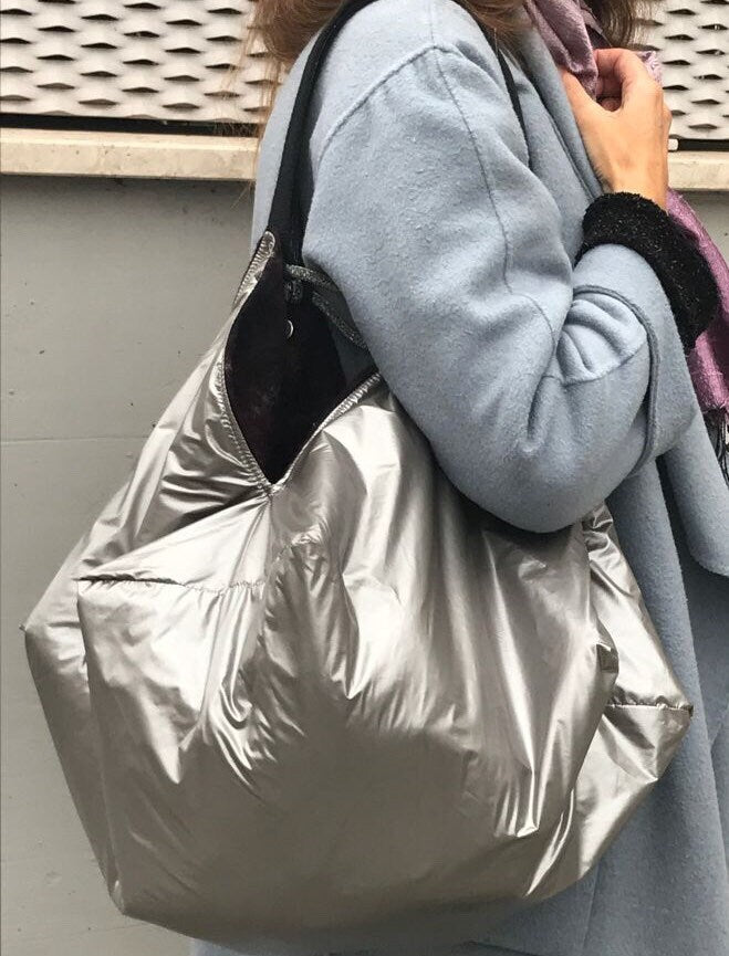 GRANDE BORSA SPALLA Reversibile-Borsa Donna con Pochette-Borsa di Lusso-Regalo per lei, Borsa Boho Tessuto-Borsa Viaggio-Borsa Zaino Donna