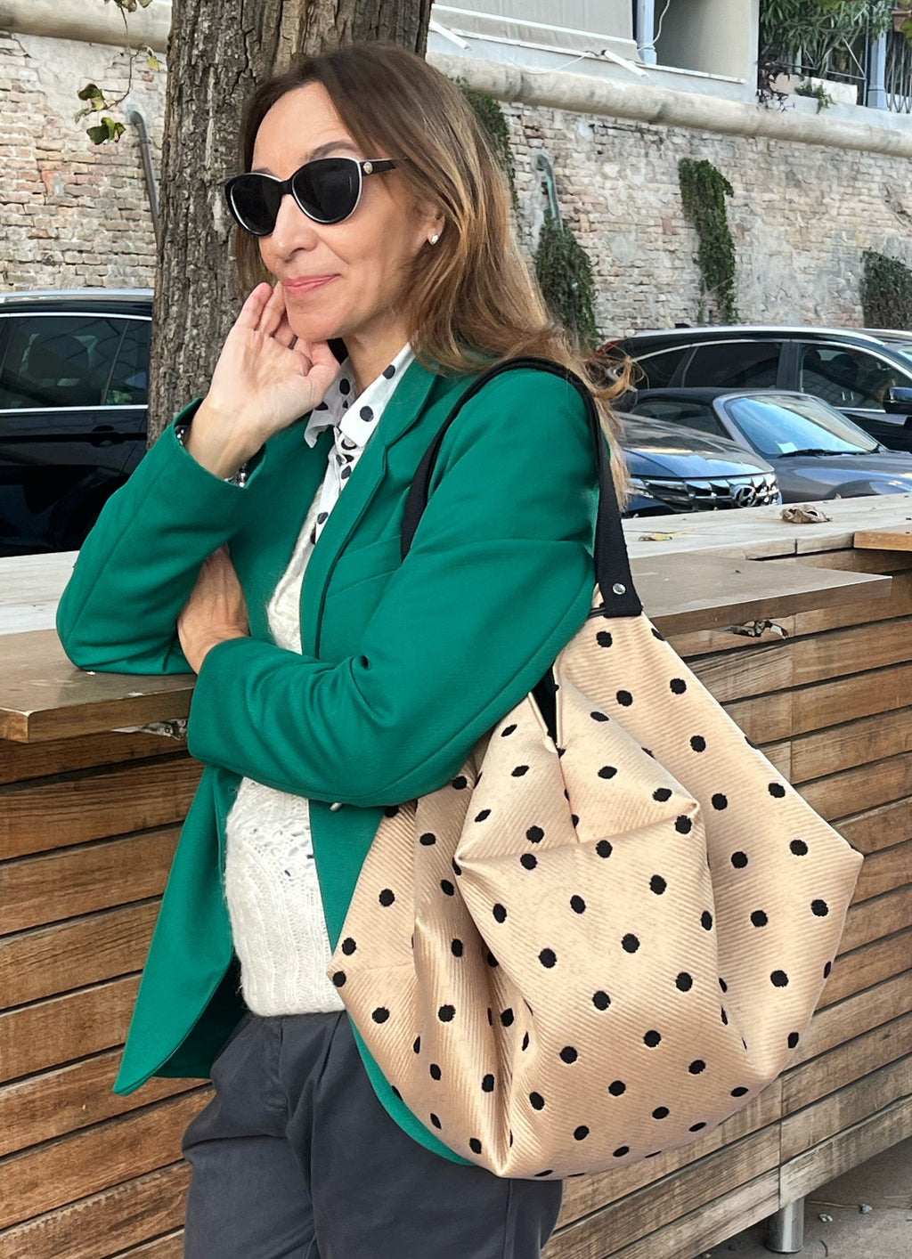 GRANDE BORSA SPALLA Reversibile-Borsa Viaggio Donna con Pochette-Borsa Business -Borsa Boho-Borsa Viaggio-Zaino Donna-Borsa Artigianale