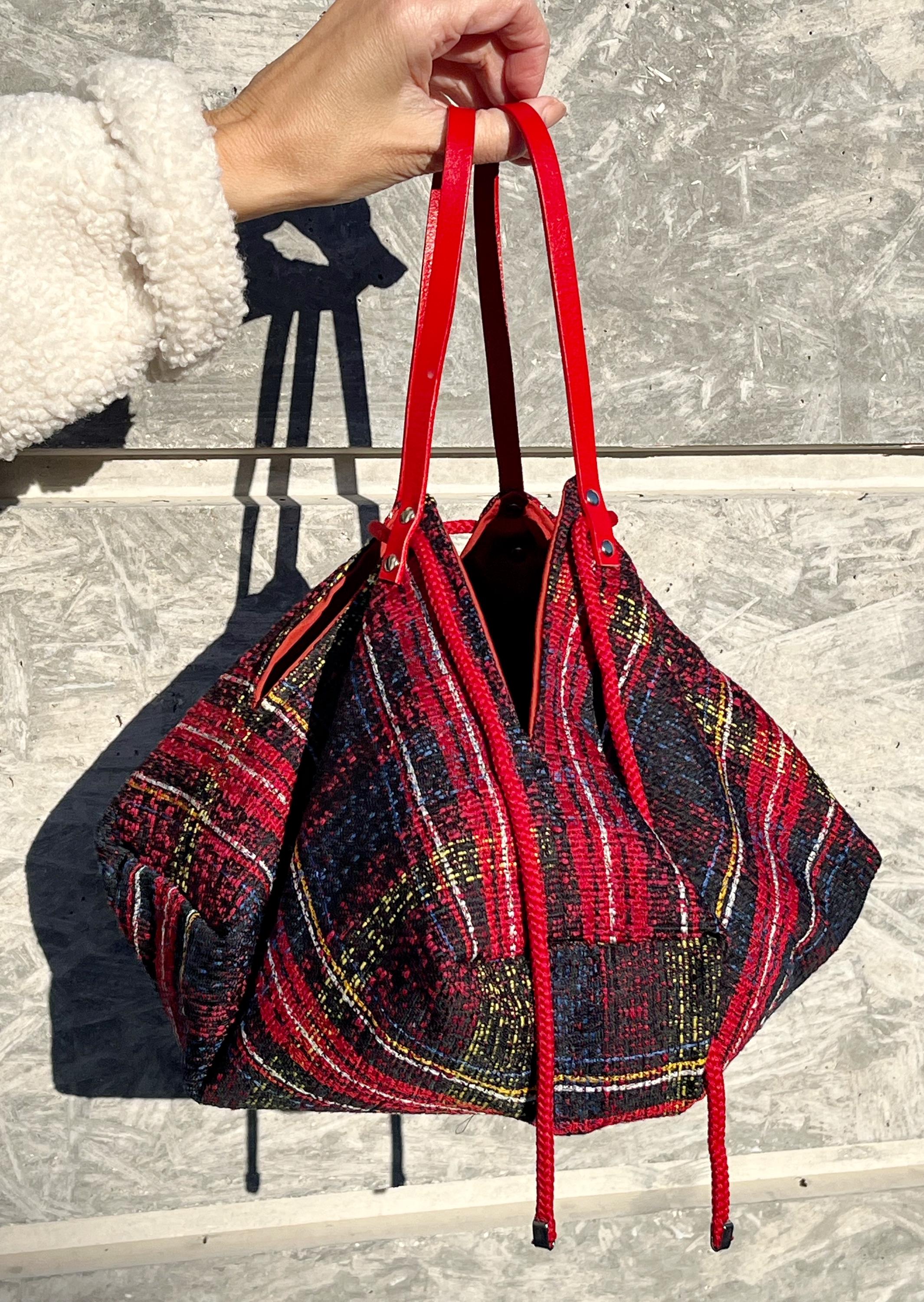 BORSA ORIGAMI REVERSIBILE-Piccola Borsa a Mano-Borsa Lusso Donna-Borsa Double Face-Borsa Elegante Donna-Borsa Artigianale