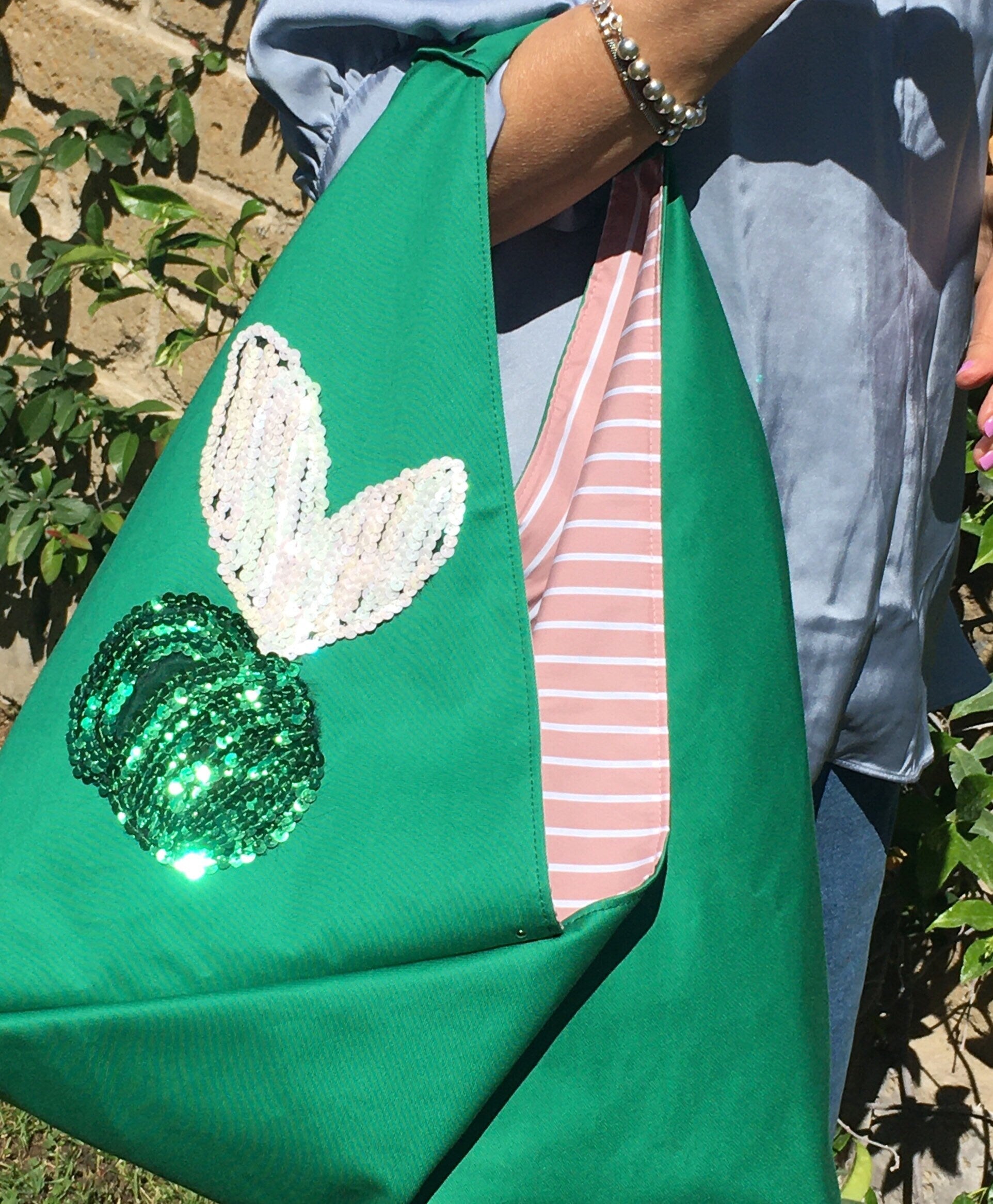 BORSA ORIGAMI GRANDE-Borsa Origami Triangolare-Maxi Bag Tela Verde Menta-Borsa Minimalista Giapponese-Borsa Tessuto Mano/spalla-Borsa Mare