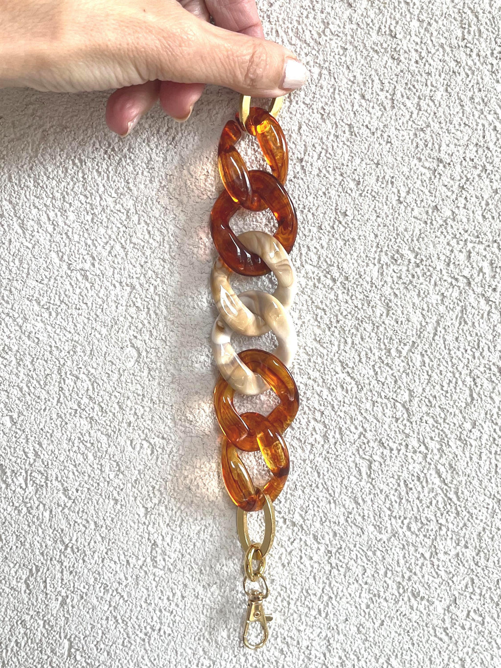 BRACCIALE MAGLIE ACRILICHE-Bracciale Donna Maglie Degradee-Bracciale Maglia Larga-Bracciale Personalizzabile-Regalo Per Lei
