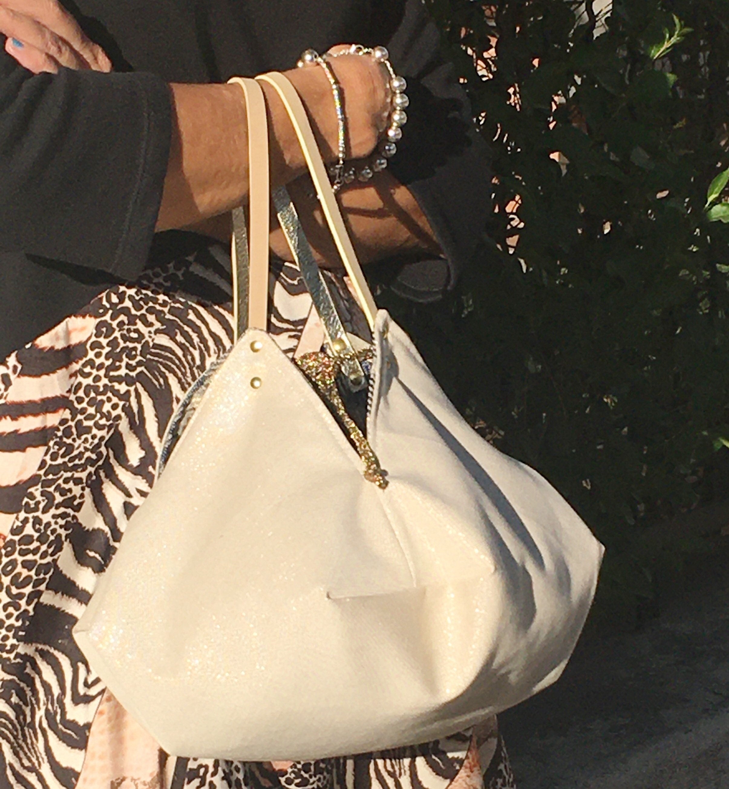 BORSA ORIGAMI REVERSIBILE-Piccola Borsa a Mano-Borsa Lusso Donna-Borsa Double Face-Borsa Elegante Donna-Borsa Artigianale
