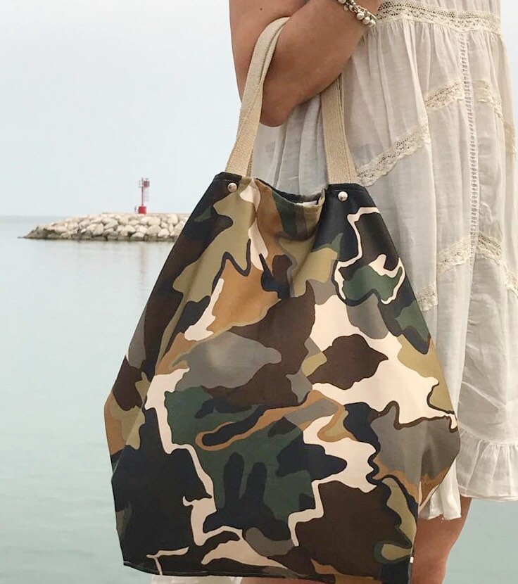 MAXI SHOPPER MIMETICA-Borsa Donna Mano/Spalla-Borsa Laptop Lavoro-Borsa Donna Viaggio/Vacanza-Borsa Design-Borsa Fatta a Mano